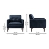 Clark PU Leather Armchair in Blue