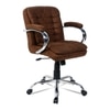 Lavish Medium Back Fabric Office Desk Chair (Premium Brown)