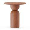 Takai Solid Wood Side Table In Red Cedar Finish