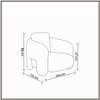 Urbanopulence  Wood 1 Seater With Upholstery Non Storage Sofa In White Colour