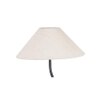 Kiwi White Natural Fiber Floor Lamp with Black Iron Base