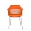 Kepler Brooks Senora Cafeteria Dining Chair in Orange Colour