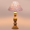 Devansh Multicolor Cotton Table Lamp With  Wood Natural Base (10X18 Inches)-40