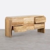 Stigen Solid Mango Wood Sideboard with 6 Drawers in Natural Finish