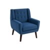 Azriah Boucle Fabric Accent Chair in Blue