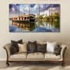 The Castle Decor Kerala Boat Wall Painting Wooden Framed 27x48 Inch (Style 1)