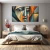 The Castle Decor Women Abstract Wall Painting Wooden Framed Digital Painting 27x48 Inch (Style 8)