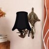 Devansh Gold Antique Wall Mounted Lamp With Black  Cotton Shade