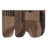 Abstract Handmade Natural Wool Wall Art Brown Geometric 7 x 5 Feet