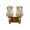 Devansh Metal Electric Wall Light in Gold Colour with Grey Shade Count of 1 Light