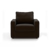 Apollo 1 Seater  Leatherette Sofa In Chocolate Colour