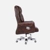 Endeavour High Back Leatherette Office Chair In Brown Colour