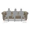 Winchester Premium 3 Seater Fabric Sofa in Mist Brown Colour