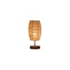 Kona Dholak Bamboo table lamp with brown wood base