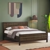 Masai Solid Wood King Size Nonstorage Bed In American Walnut 2 Tone Finish