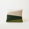 Cozy Kaleidoscope Green Cotton Knitted Cushion Cover 16X16 Inches