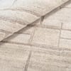 Handmade Wool Area Rug Modern Abstract Beige 6 x 9 Feet Carpet