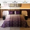 Stoa Paris Satin King Size Bedsheet with 2 Pillow Covers  Size Plum Radiance