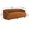 Morgen Boucle Fabric 3 Seater Sofa In Orange