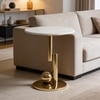 Contemporary Metal Side Table in Gold Colour