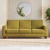 Apollo Neo 3 Seater Fabric Sofa in Olive Green Colour (Back Height : Regular, Cushion Type : Hard)