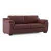 Trissino 3 Seater Premium Italian Leather Sofa In Bordeaux
