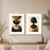Boho Face Set of 2 Framed Posters Wall Art Decor 45x60 cm