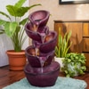 Stacked Pot Wine Fiber Glass Indoor Fountain