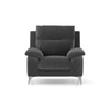 Emila 1 Seater Fabric Sofa in Grey Colour