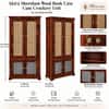 Akira Sheesham Wood Book Case Cum Crockery Unit  In Honey Oak  Finish