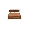Woodwhiz Solid Wood Queen Bed With Drawer Storage In Provincial Teak Finish