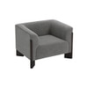 Octavia Boucle Fabric Lounge Chair in Grey