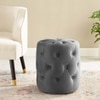 Amanda Pouffe in Midnight Grey Colour