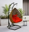 Zermatt Wicker Swing In Beige And Brown Color