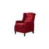 Louis Solid Wood One Seater Manual Recliner in Maroon Colour