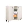 Hexa Engineered Wood Bookshelf Multipurpose Storage Rack in Frosty White