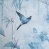 Blue Digital Print 400 Tc  Cotton Flat  Super King Size Bedsheet With 2 Pillow Cover