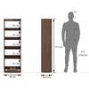 Megan Engineered Wood Bookshelf in Classic Walnut Finish