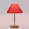 Devansh Pink Jute Table Lamp With  Natural  Wood Base  & Steel Pipe (10X16.25 Inches)-35