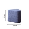 Triad Blue Boucle Pouf Ottoman