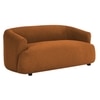 Morgen Boucle Fabric 2 Seater Sofa In Orange