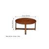 Nashville Sheesham Wood Accent Coffee Table Set With 4 Stools In Natural Teak Finish