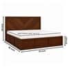 Vanya Solid Wood Comfort King Bed Hydraulic Storage Provincial Teak Finish Mattress 72 x 78 Inches