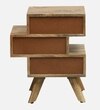 Tarquin Solid Wood Bedside Table in Natural Finish