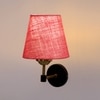 Devansh Metal Electric Wall Light in Black Colour with Pink Shade Count of 1 Light