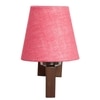 Devansh Solid Wood Electric Wall Light in Pink Colour with Pink Shade Count of 1 Light