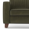 Apollo Neo  High Back 3 Seater  Fabric Sofa In Deep Olive Velvet Colour