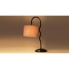 Grey cotton Zig Zag Curvy table lamp with Iron Base (SP28)
