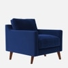 Reiti Velvet 1 Seater Sofa in Navy Blue Colour