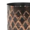 Cross Hammered Planter Set Of 3 In Black And Gold Colour